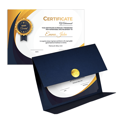 Custom Certificate Holders Printingblue ca
