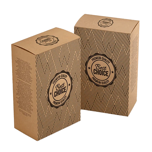 Eco-friendly kraft box with custom printing, suitable for retail products