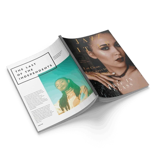 Fashion magazine with perfect binding, featuring multi colour images and gloss UV images